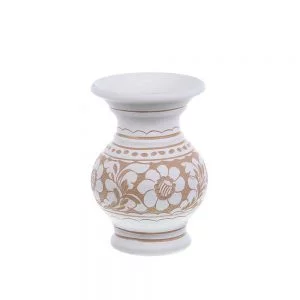 Vaza de ceramica alba de Corund 15 cm - diverse modele