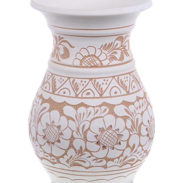Vaza de ceramica alba de Corund 22 cm - diverse modele