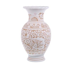 Vaza de ceramica alba de Corund 40 cm