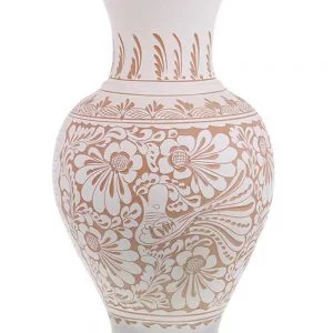 Vaza de ceramica alba de Corund 48 cm