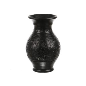 Vaza de ceramica neagra de Corund 22 cm Model 1