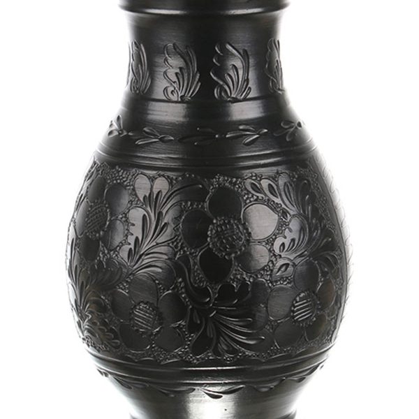 Vaza de ceramica neagra de Corund 31 cm