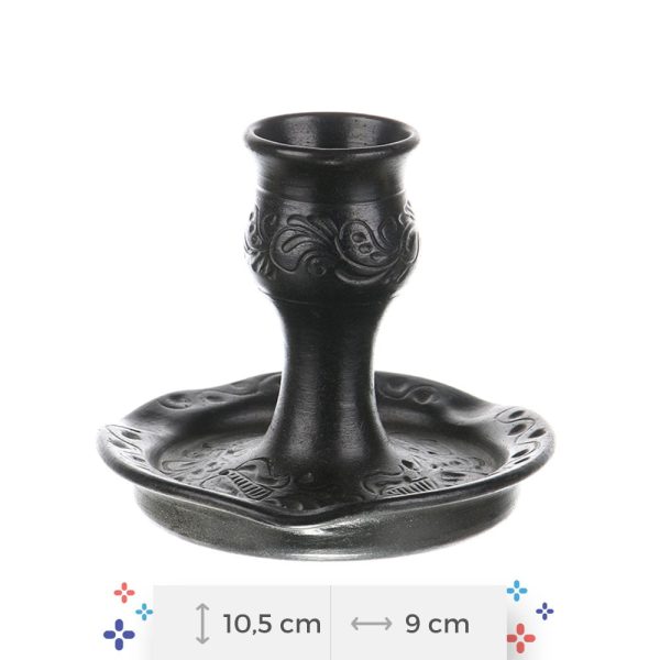 Sfesnic ceramica neagra de Corund 10,5 cm Model 1