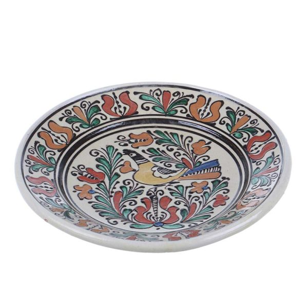 Farfurie traditionala ceramica colorata de Corund 24 cm