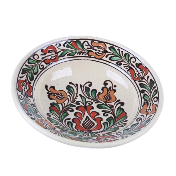 Farfurie adanca ceramica colorata de Corund 21 cm