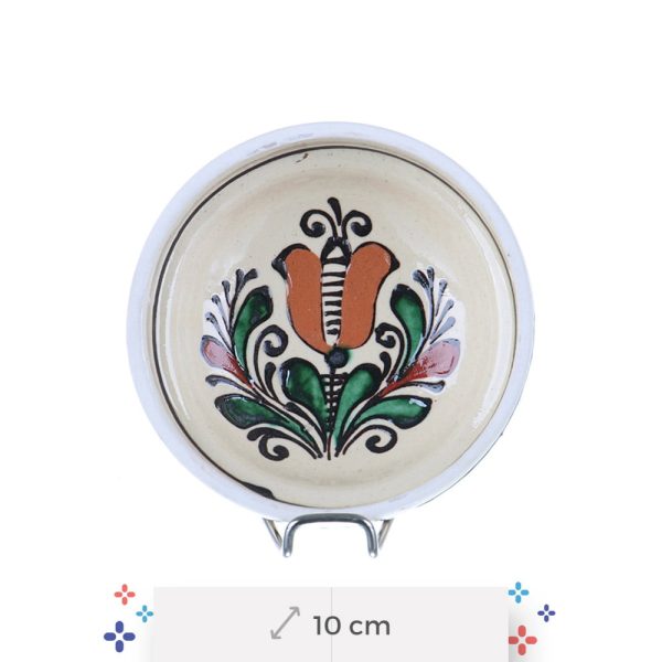 Castronel ceramica traditionala colorata Corund 10 cm