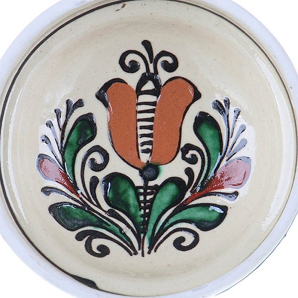 Castronel ceramica traditionala colorata Corund 10 cm