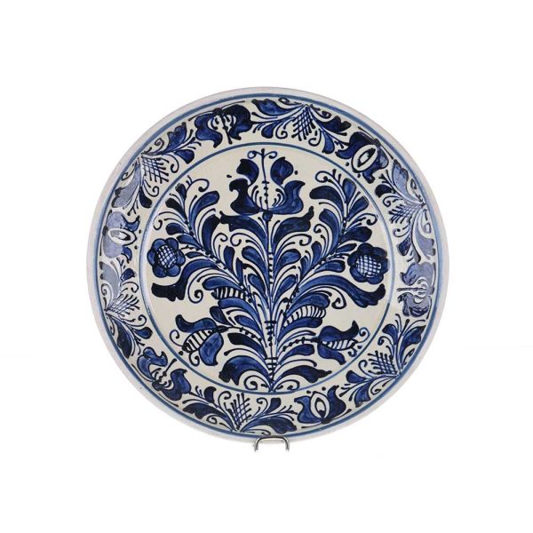 Farfurie traditionala ceramica albastra de Corund 24 cm