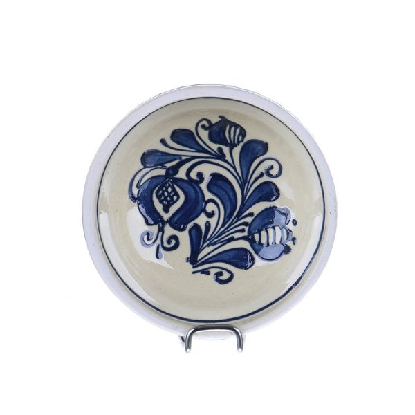 Castronel ceramica traditionala albastra de Corund 10 cm