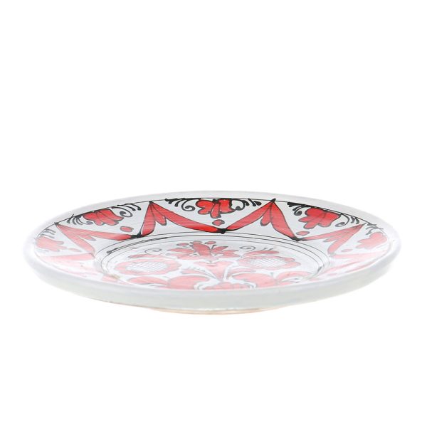 Farfurie decorativa ceramica rosie de Corund 16 cm