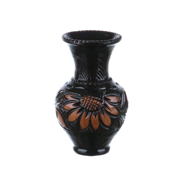 Vaza ceramica maro de Corund 15 cm