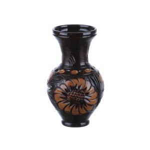 Vaza ceramica maro de Corund 18 cm