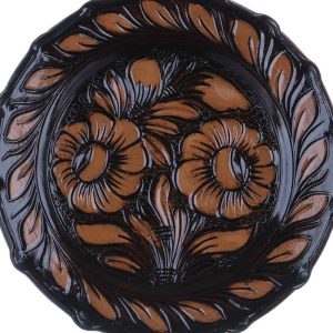 Farfurie ceramica maro de Corund 21 cm