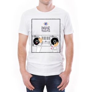 Tricou bărbați DJ Învie Tradiția alb/negru