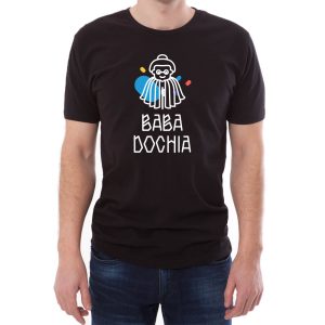Tricou bărbați Baba Dochia Învie Tradiția alb/negru