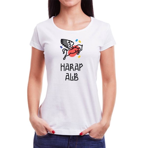 Tricou femei Harap Alb Învie Tradiția alb/negru