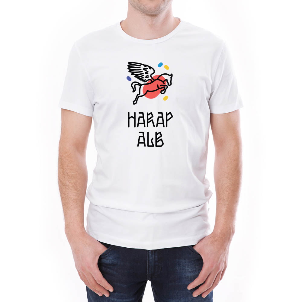 Tricou bărbați Harap Alb Învie Tradiția alb/negru Tricou bărbați Harap Alb Învie Tradiția alb/negru