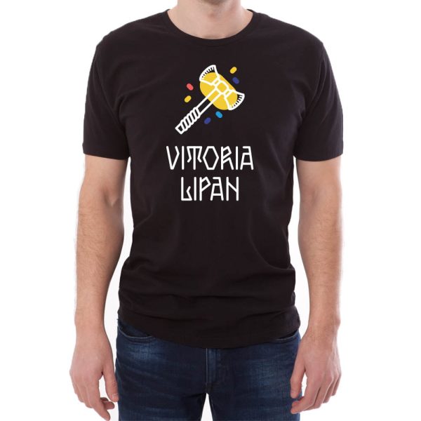 Tricou bărbați Vitoria Lipan Învie Tradiția alb/negru