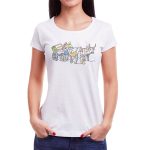 Tricou femei car cu boi Învie Tradiția alb/negru Tricou femei car cu boi Învie Tradiția alb/negru