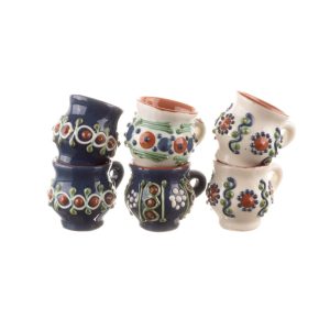 Set 6 căni de țuică din ceramica Bledea Baia Mare