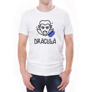 Tricou bărbați Dracula Învie Tradiția alb/negru