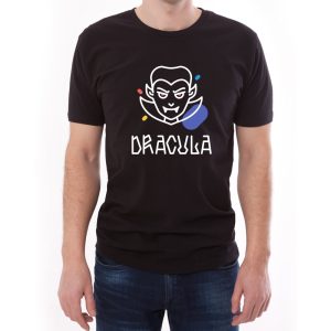 Tricou bărbați Dracula Învie Tradiția alb/negru