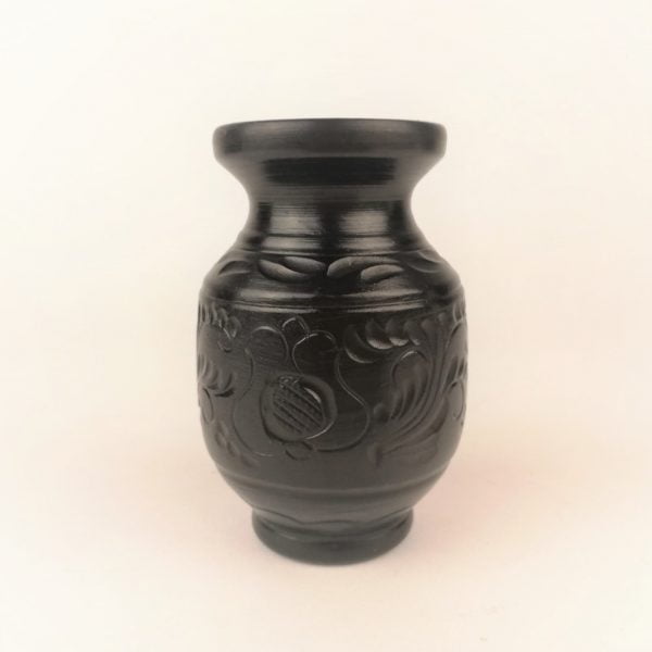Vaza de ceramica neagra de Corund 9.5 cm