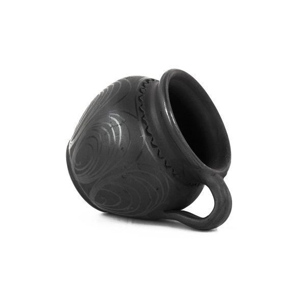 Cana din ceramica neagra de Marginea 300 ml