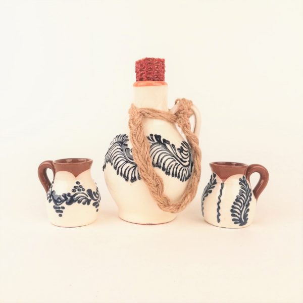 Set pentru tuica din ceramica de Sitar Baia Mare - diverse modele