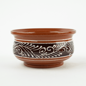 Bol ceramica traditionala maro Corund - diametru 14 cm
