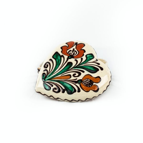 Bomboniera inimioara ceramica colorata de Corund