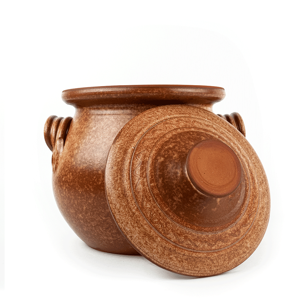 Oală de sarmale ceramică maro 10 l Oală de sarmale ceramică maro 10 l
