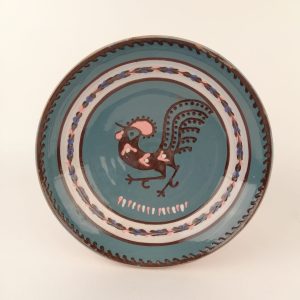 Farfurie Ceramica Horezu Model Cocos incadrat spice cu 31-33 cm