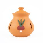 Vas ceramic pentru depozitat usturoi 17x17 cm Vas ceramic pentru depozitat usturoi 17x17 cm
