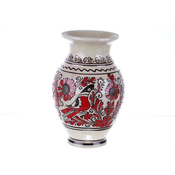 Vaza ceramica rosie de Corund 12 cm