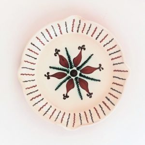 Farfurie 20 cm ceramica Sitar Baia Mare - margine ondulata, model unicat margareta
