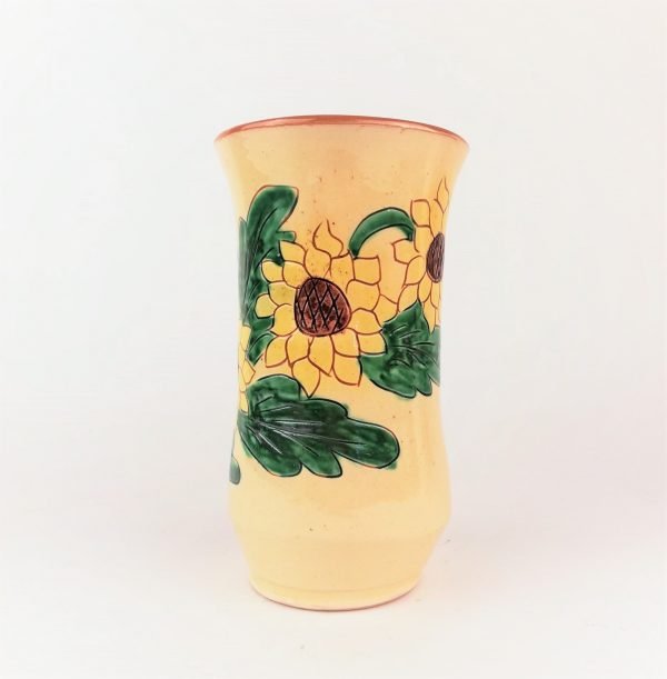 Vază ceramică Kuty Botoșani 20 cm - model floarea soarelui