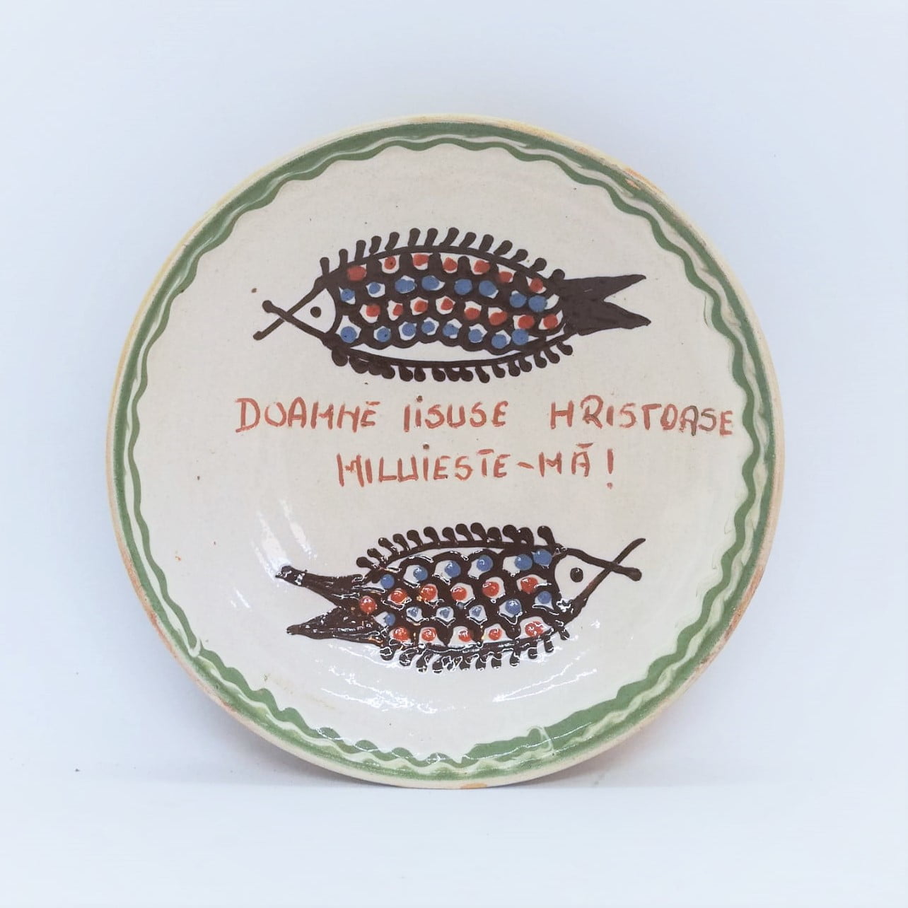 Farfurie din ceramica de Horezu 16 cm - Model Pesti