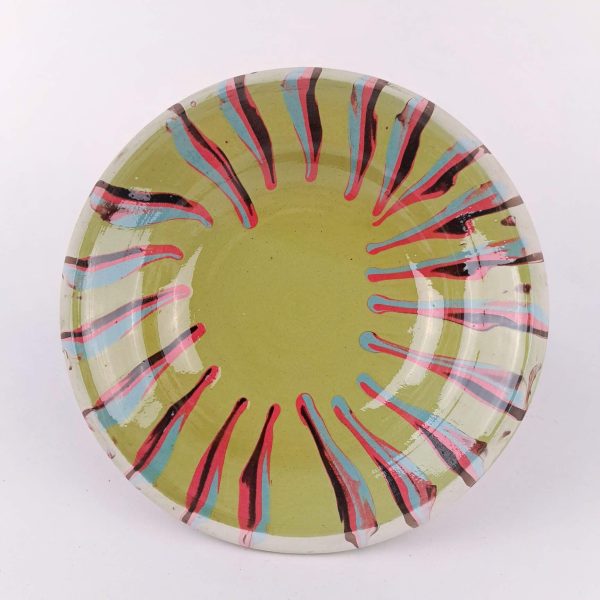 Farfurie smaltuita adanca ceramica de Corund 20 cm - diverse culori si modele