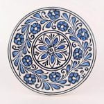 Suport termic rotund plat din ceramica de Corund - rosu