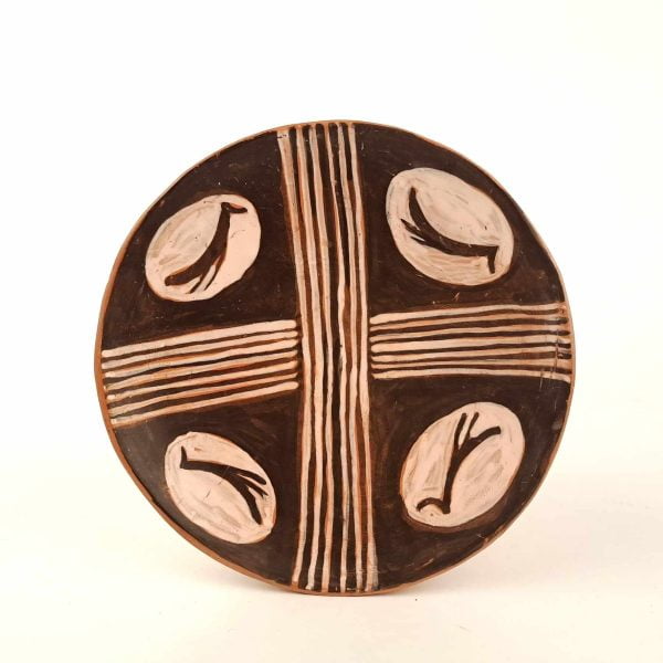 Farfurie din ceramica de Cucuteni 17 cm - Model zoomorf