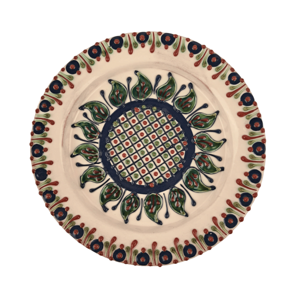 Farfurie ceramică Bledea Baia Mare 24 cm - model frunze