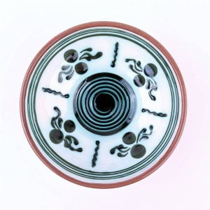 Castron 11 cm ceramica de Sitar Baia Mare - model unicat verde