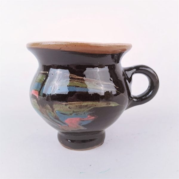 Cana ceramica smaltuita Corund 300 ml - verde, maro, negru