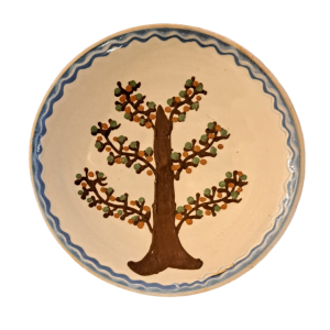 Farfurie ceramica de Horezu 16 cm - Model copacul vietii