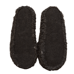 Papuci de casă călduroși din lână negru cu alb - Femei