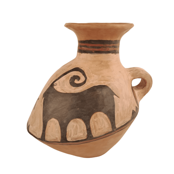 Vas decorativ tip vaza din ceramica de Cucuteni - 25 cm - model zoomorf