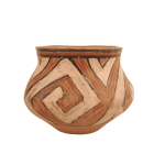 Vas decorativ tip vaza mica din ceramica de Cucuteni - model geometric