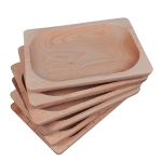 Set 6 platouri din lemn pentru servit - 15x20 cm Set 6 platouri din lemn pentru servit - 15x20 cm