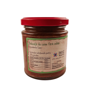 Dulceata premium naturala de caise fara zahar 220g - Din Sat